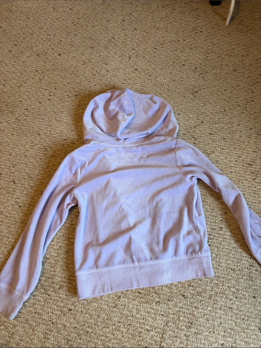 Justice Girls Lavender Sequin Heart Zip Hoodie